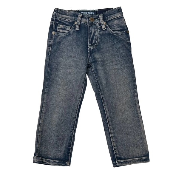 NWT Miss Jeans Girls Rhinestone Pockets Ankle Jeans 2T - Picture 1 of 5